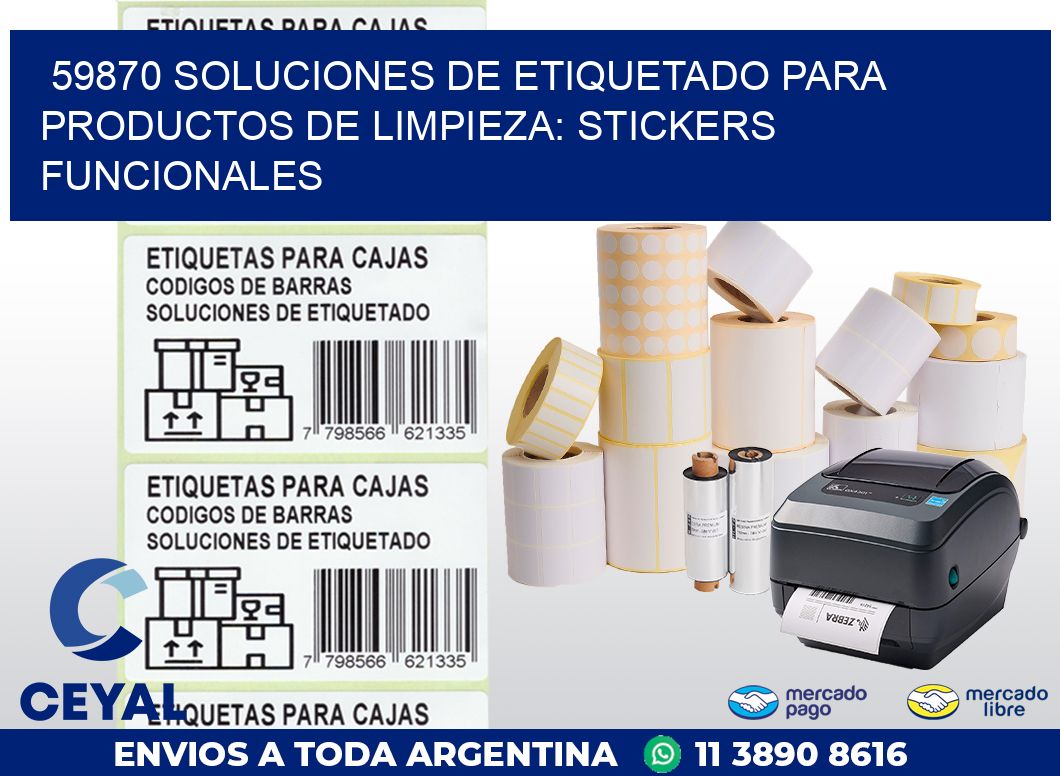 59870 SOLUCIONES DE ETIQUETADO PARA PRODUCTOS DE LIMPIEZA: STICKERS FUNCIONALES