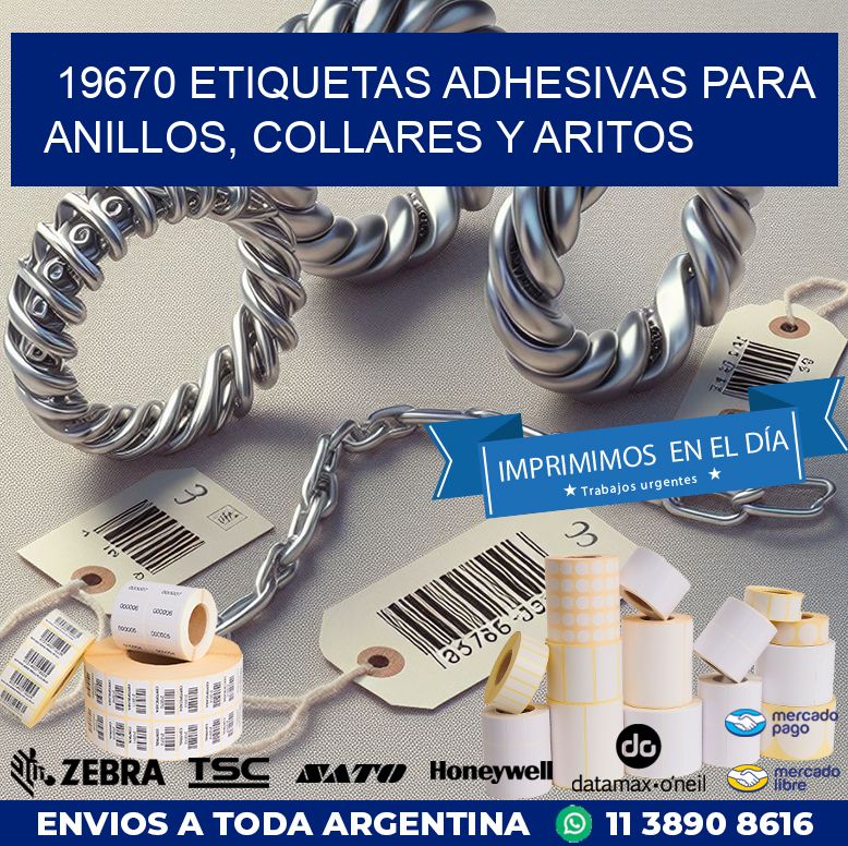 19670 ETIQUETAS ADHESIVAS PARA ANILLOS, COLLARES Y ARITOS
