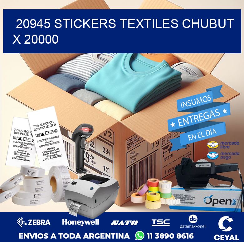 20945 STICKERS TEXTILES CHUBUT X 20000