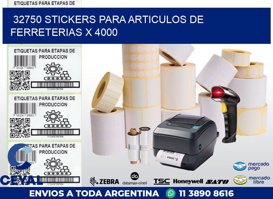 32750 STICKERS PARA ARTICULOS DE FERRETERIAS X 4000