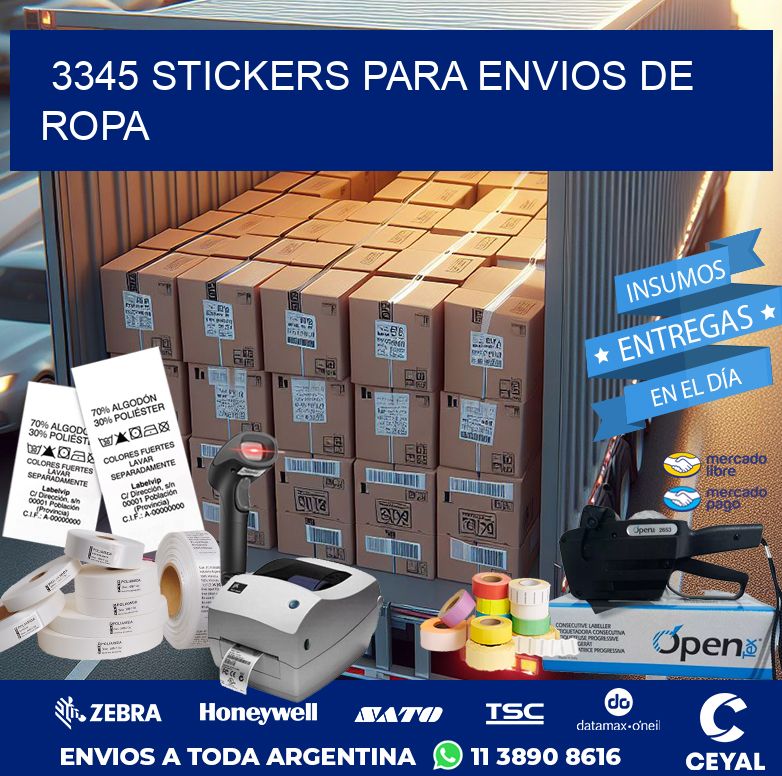 3345 STICKERS PARA ENVIOS DE ROPA