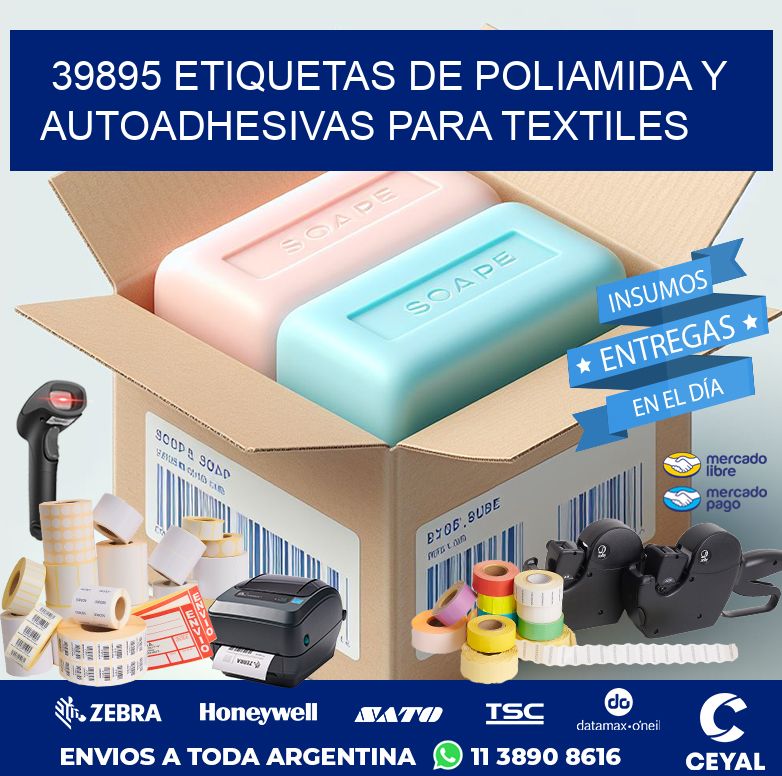 39895 ETIQUETAS DE POLIAMIDA Y AUTOADHESIVAS PARA TEXTILES