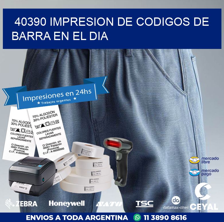 40390 IMPRESION DE CODIGOS DE BARRA EN EL DIA