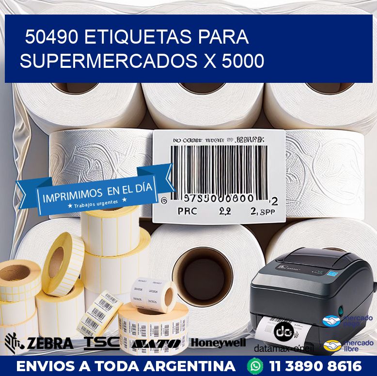 50490 ETIQUETAS PARA SUPERMERCADOS X 5000