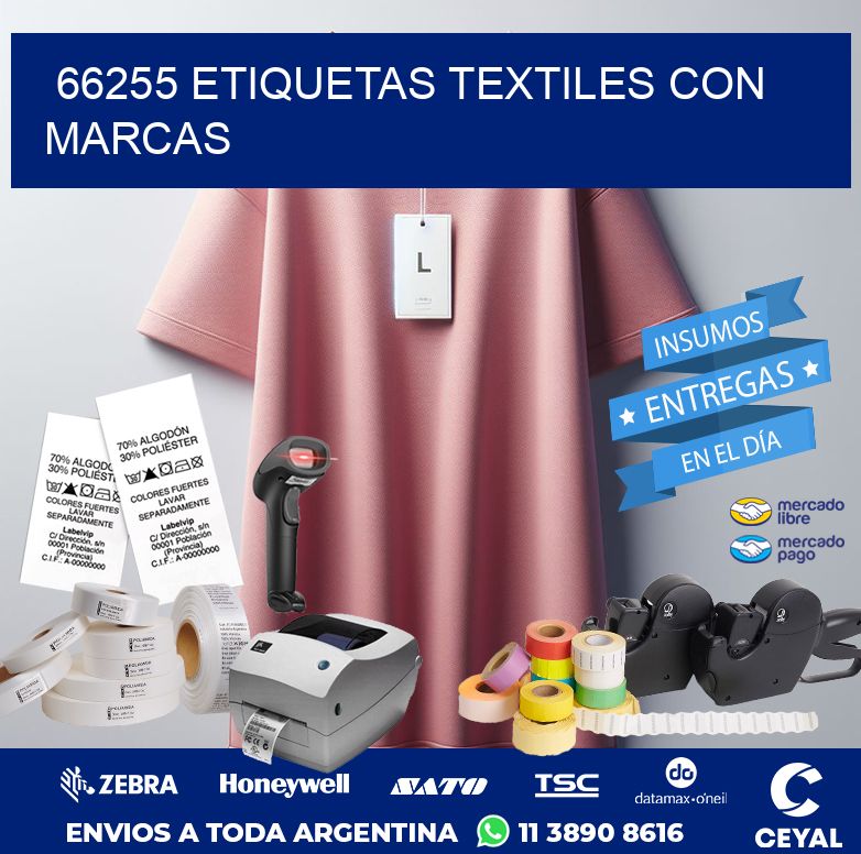 66255 ETIQUETAS TEXTILES CON MARCAS