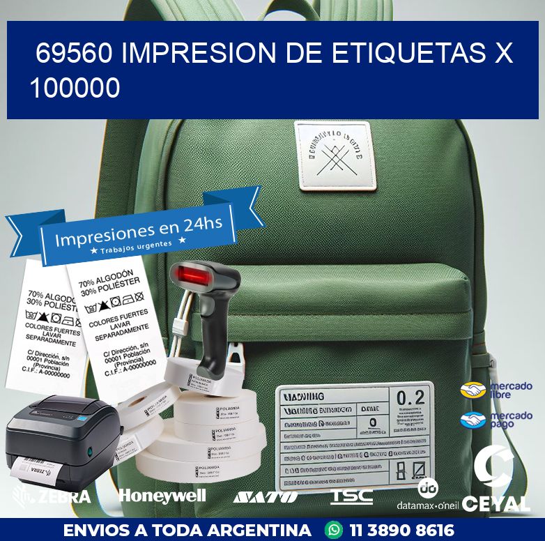 69560 IMPRESION DE ETIQUETAS X 100000