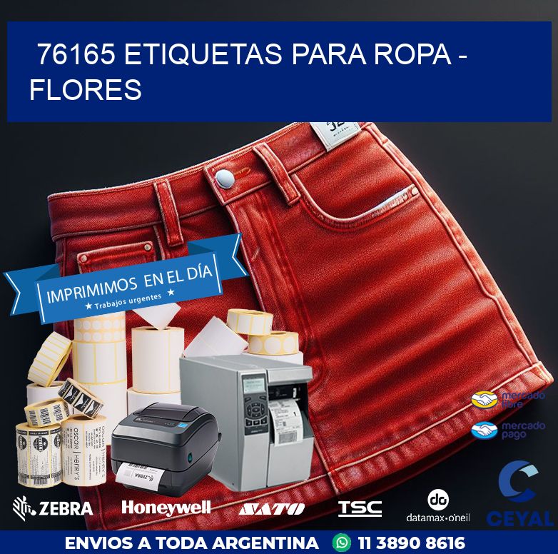 76165 ETIQUETAS PARA ROPA - FLORES
