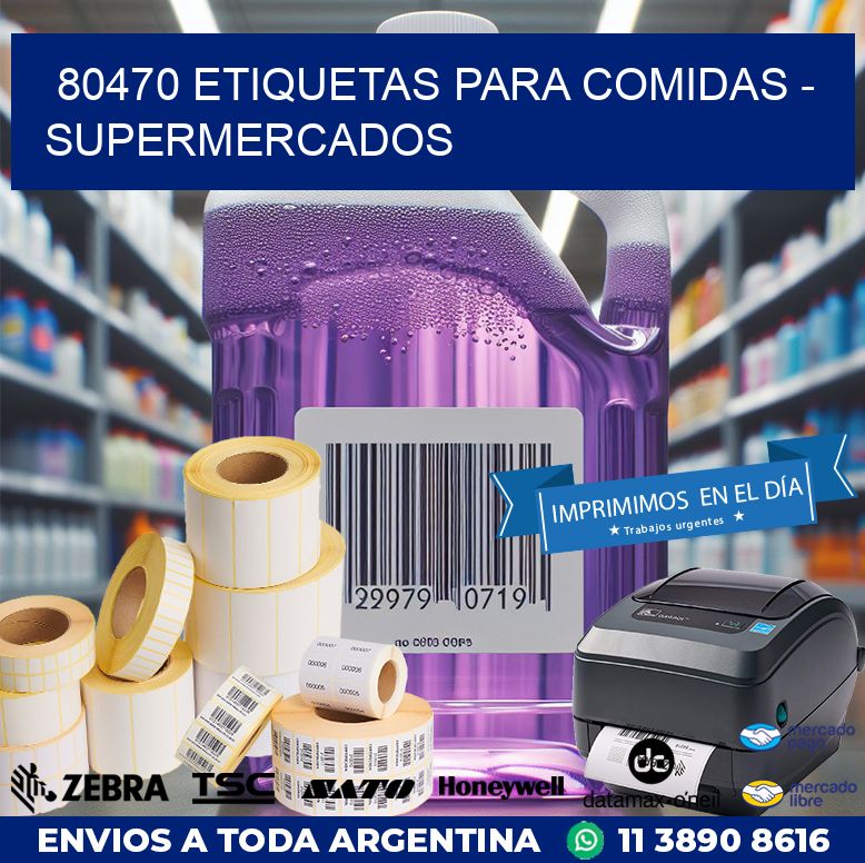 80470 ETIQUETAS PARA COMIDAS - SUPERMERCADOS