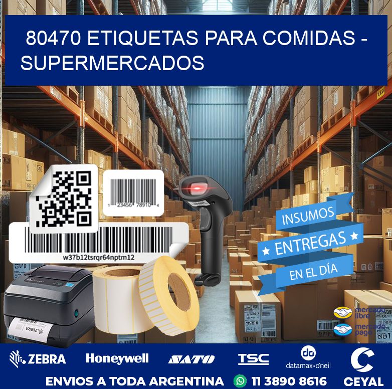80470 ETIQUETAS PARA COMIDAS - SUPERMERCADOS