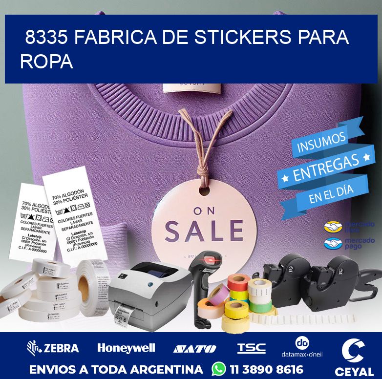 8335 FABRICA DE STICKERS PARA ROPA