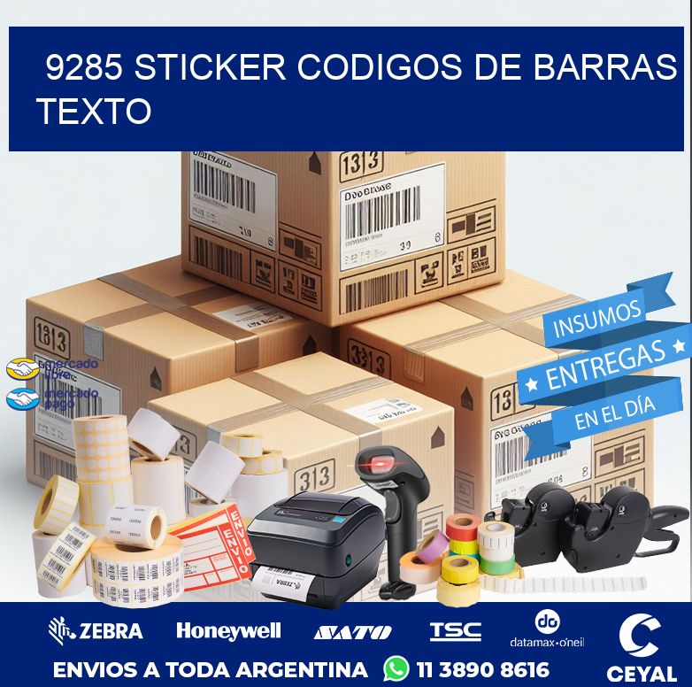 9285 STICKER CODIGOS DE BARRAS TEXTO