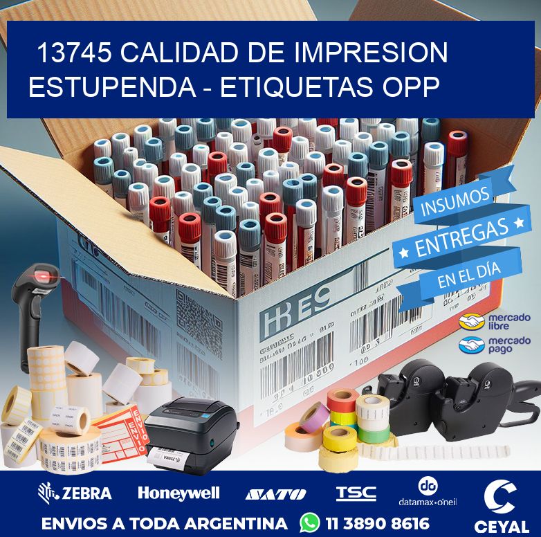 13745 CALIDAD DE IMPRESION ESTUPENDA - ETIQUETAS OPP