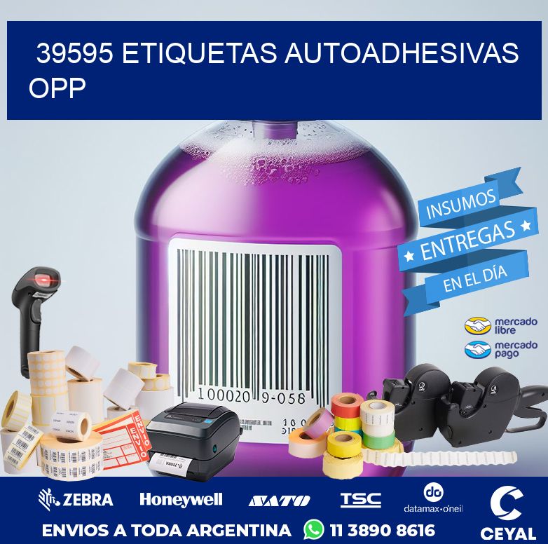 39595 ETIQUETAS AUTOADHESIVAS OPP