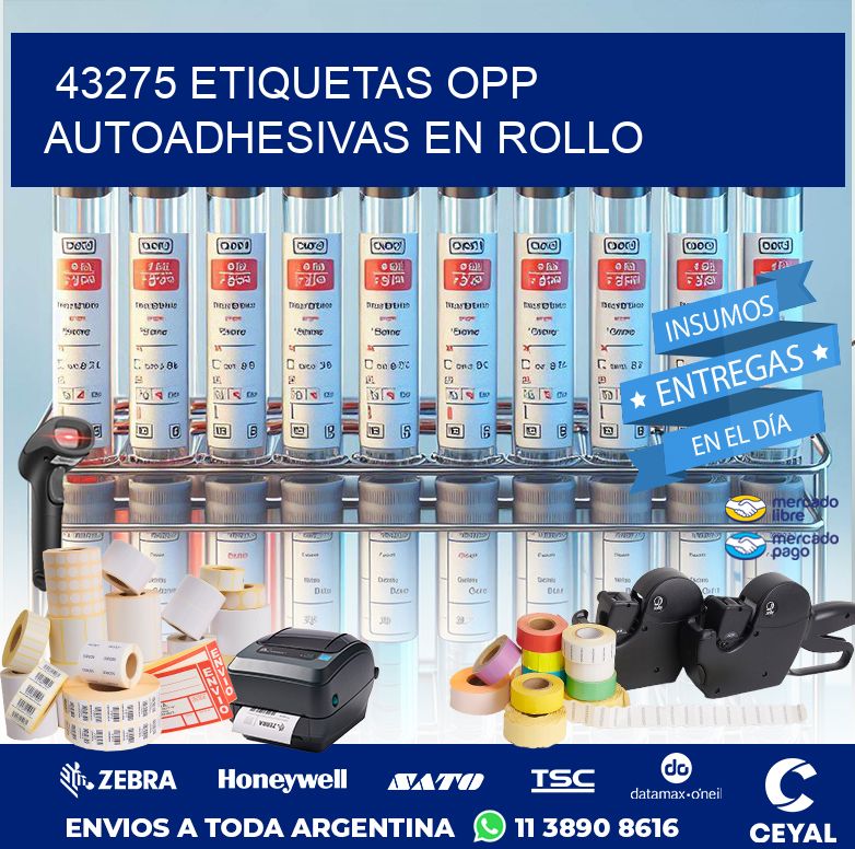 43275 ETIQUETAS OPP AUTOADHESIVAS EN ROLLO