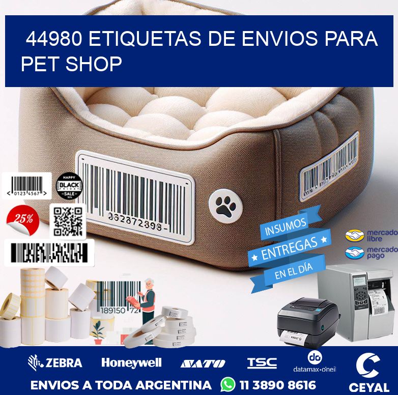 44980 ETIQUETAS DE ENVIOS PARA PET SHOP