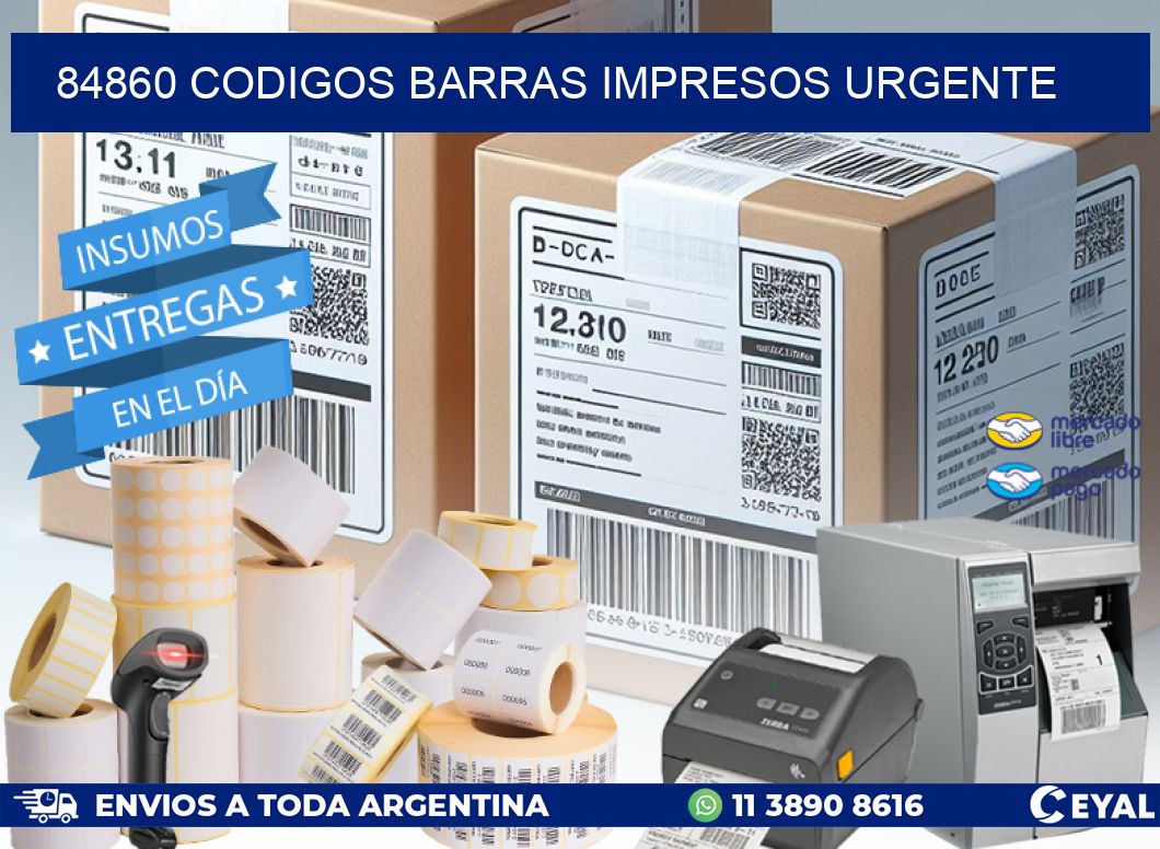 84860 CODIGOS BARRAS IMPRESOS URGENTE