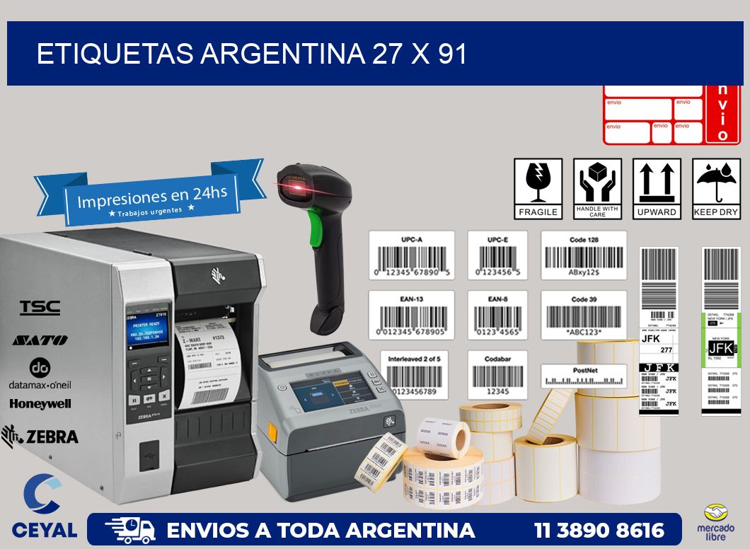 etiquetas argentina 27 x 91