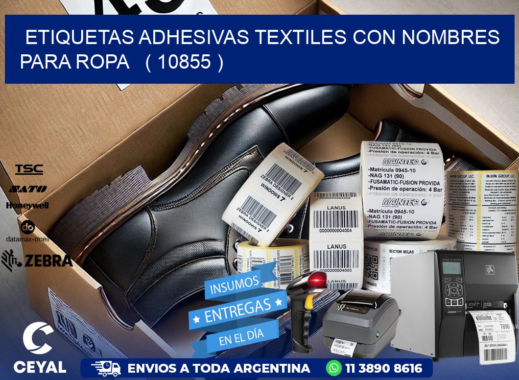 ETIQUETAS ADHESIVAS TEXTILES CON NOMBRES PARA ROPA   ( 10855 )