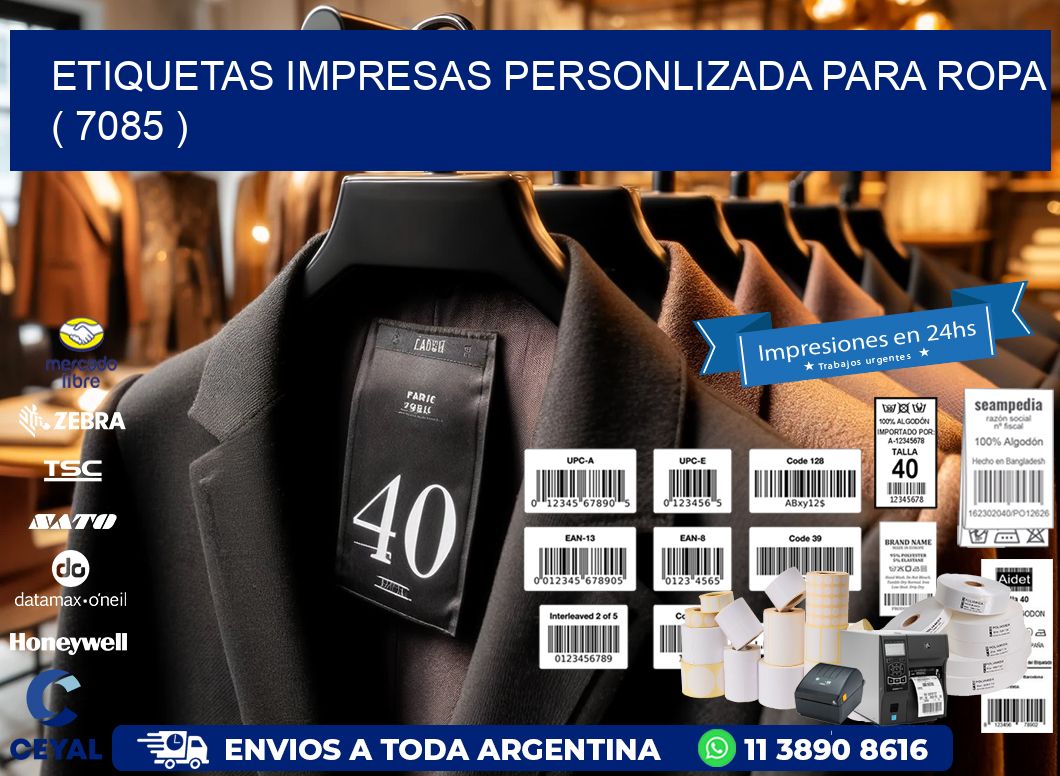 ETIQUETAS IMPRESAS PERSONLIZADA PARA ROPA   ( 7085 )