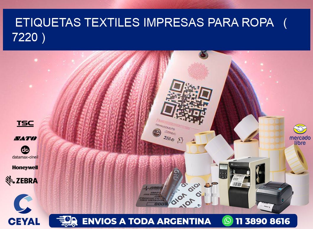 ETIQUETAS TEXTILES IMPRESAS PARA ROPA   ( 7220 )