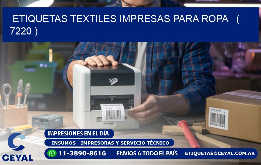 ETIQUETAS TEXTILES IMPRESAS PARA ROPA   ( 7220 )