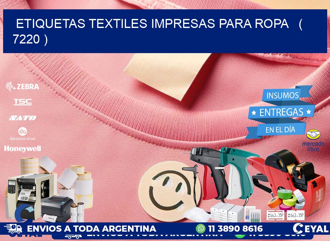 ETIQUETAS TEXTILES IMPRESAS PARA ROPA   ( 7220 )