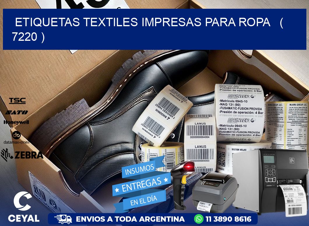 ETIQUETAS TEXTILES IMPRESAS PARA ROPA   ( 7220 )