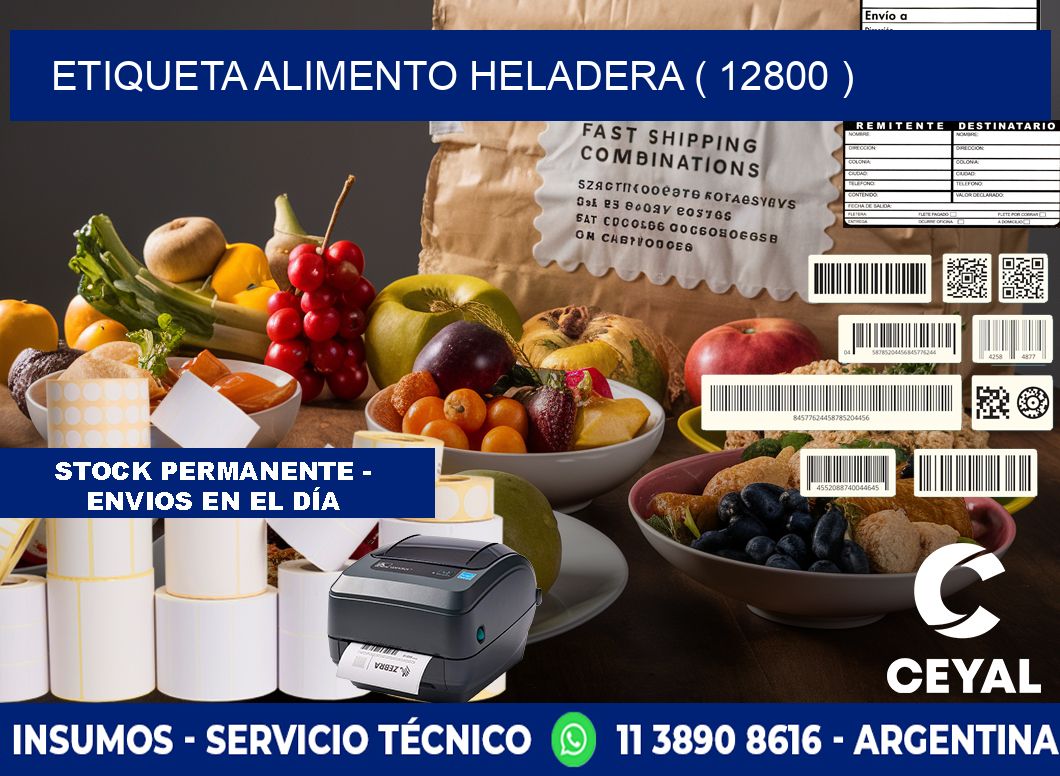 etiqueta alimento heladera ( 12800 )