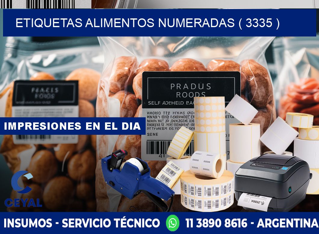 etiquetas alimentos numeradas ( 3335 )