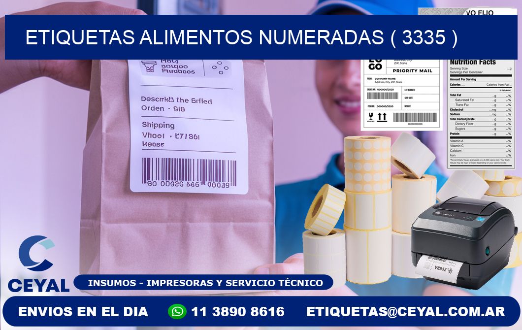 etiquetas alimentos numeradas ( 3335 )